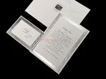 Silver Love Lace [CC-25] Fancy Luxury Wedding Invitation