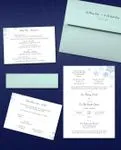 Delicate Snow Debris Simple Flat 5x7 Wedding Invitation