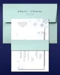 Delicate Snow Debris Simple Flat 5x7 Wedding Invitation