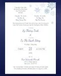 Delicate Snow Debris Simple Flat 5x7 Wedding Invitation