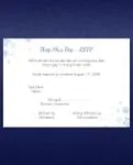 Delicate Snow Debris Simple Flat 5x7 Wedding Invitation