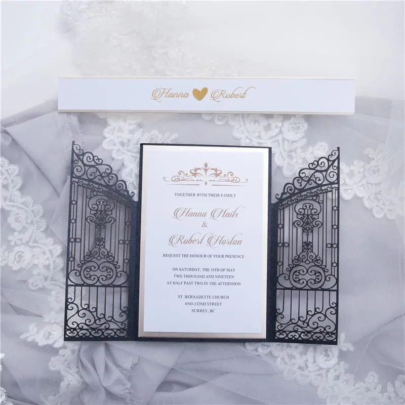 Laser Cut Template JP2 Wedding Invitation