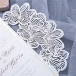 Luxurious Eiffel Tower Laser Cut Wedding Invitation
