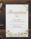 Handmade Flower Set Simple Flat 5x7 Wedding Invitation