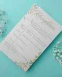 Rustic Floral Simple Flat 5x7 Wedding Invitation