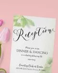 Faint Green Ombre Simple Flat 5x7 Wedding Invitation