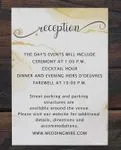 Gold Streaked Sandy Simple Flat 5x7 Wedding Invitation
