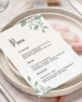 Classics Reinvented Wedding Menu Cards