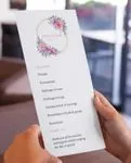 Flower Harmony Wedding Program Cards