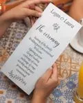 White Flawless Wedding Program Cards