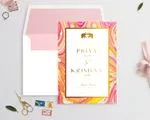 Indian Gold Marble Elegant Wedding Invitations