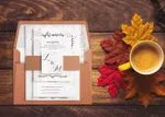 Rustic Copper Spanish & English Elegant Wedding Invitation