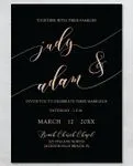Enviable Galactic Pink Foil Wedding Invitation