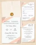 Pastel Colors Invitation Vellum Wrapped Vietnamese & English Wedding Invitation