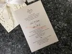 CL-WRAP-57 M-M Ivory Lotus Seeds Laser Cut Wedding Invitation
