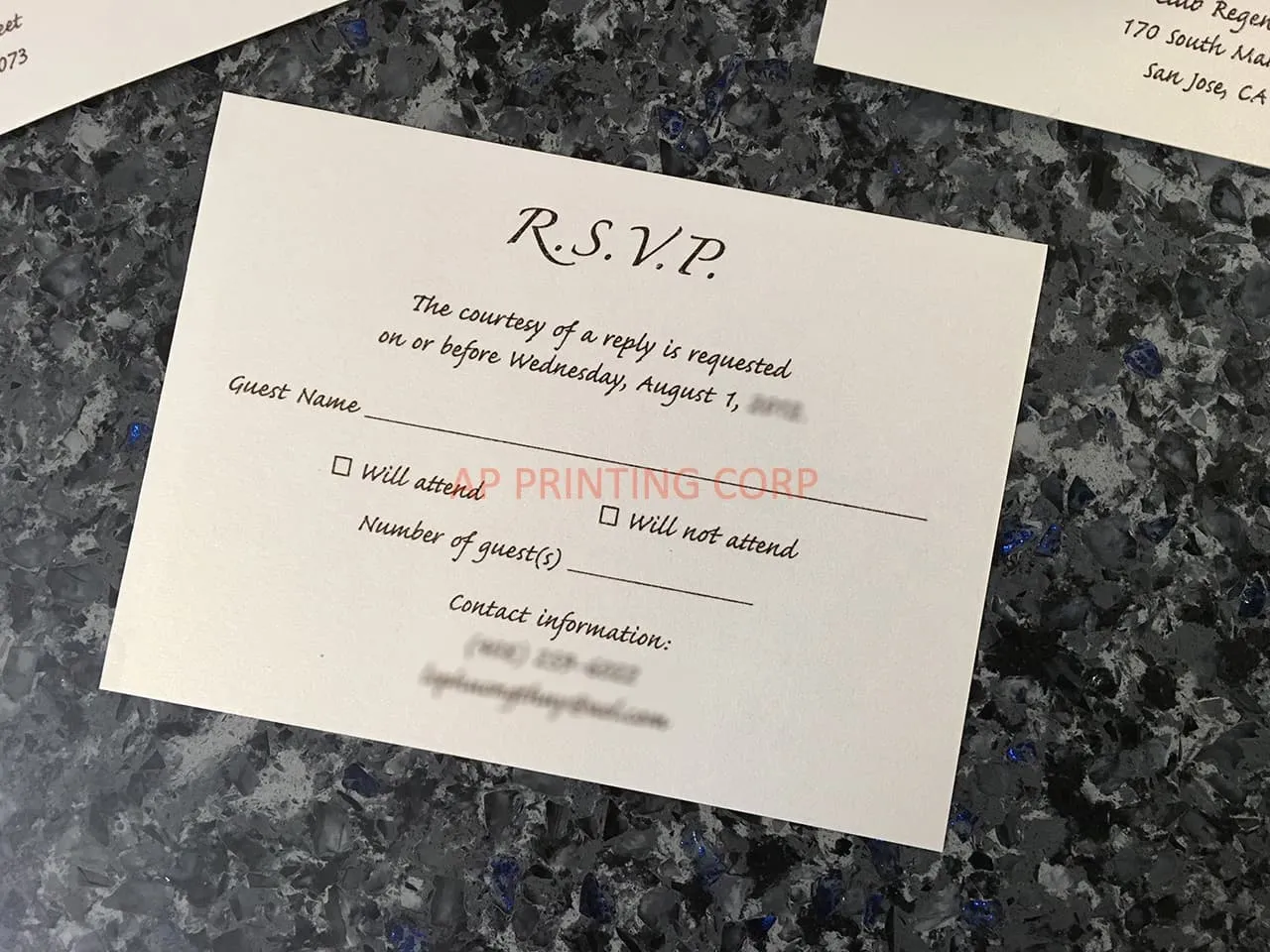 Gold Heart Flourish Pocket Laser Cut Vietnamese & English Wedding Invitation