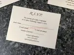 Gold Heart Flourish Pocket Laser Cut Vietnamese & English Wedding Invitation