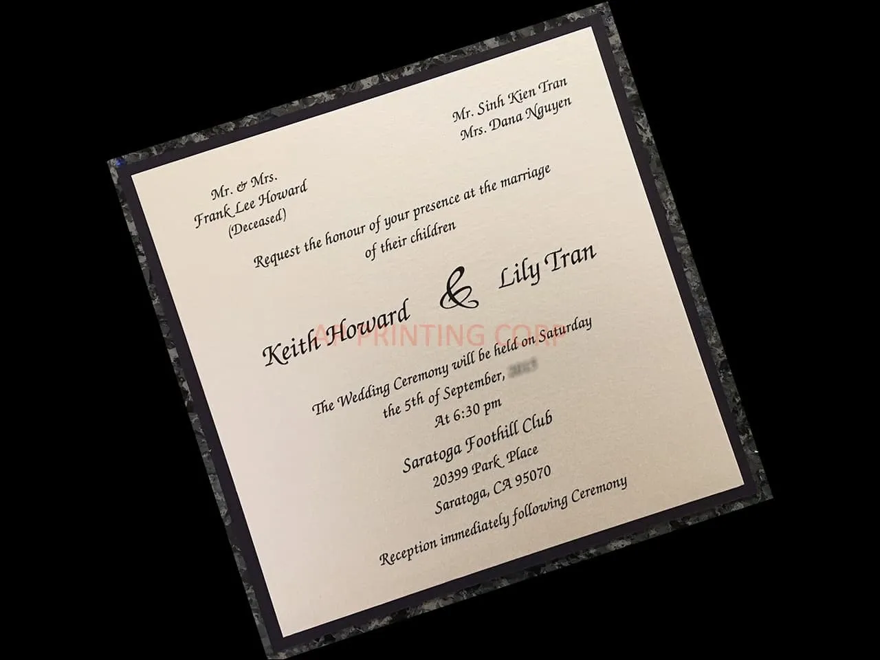 Exquisite Flower Laser Cut Wedding Invitation