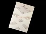 CL-PF-57 M-M White Heart Flourish Pocket Laser Cut Wedding Invitation