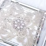 CL-WRAP-66 N-M Ecru Hearts and Cog Circles Laser Cut Wedding Invitation