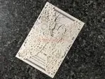 CL-WRAP-66 N-M Ecru Hearts and Cog Circles Laser Cut Wedding Invitation