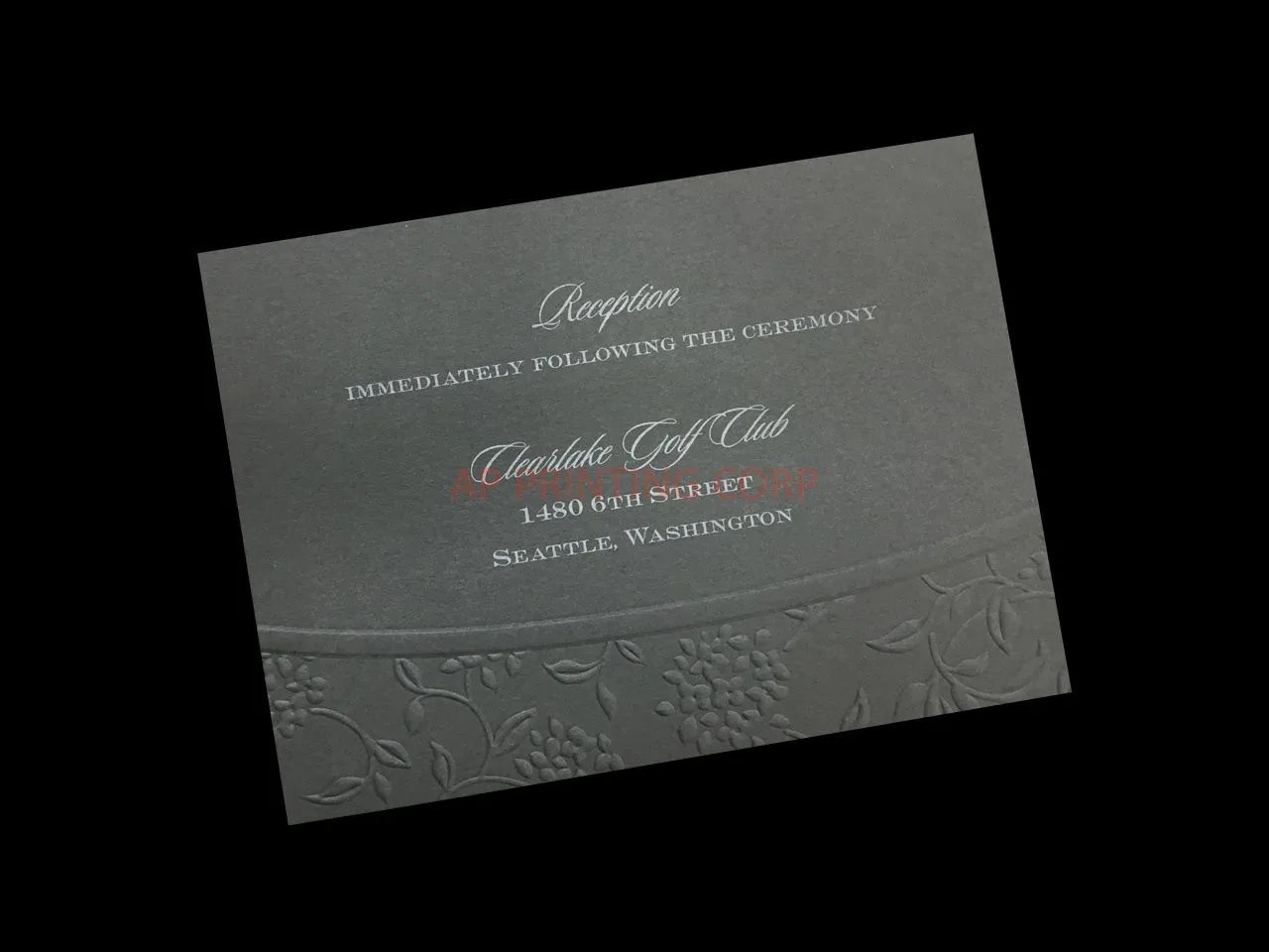 Flowers and Vines [CC-80] Fancy Luxury Wedding Invitation