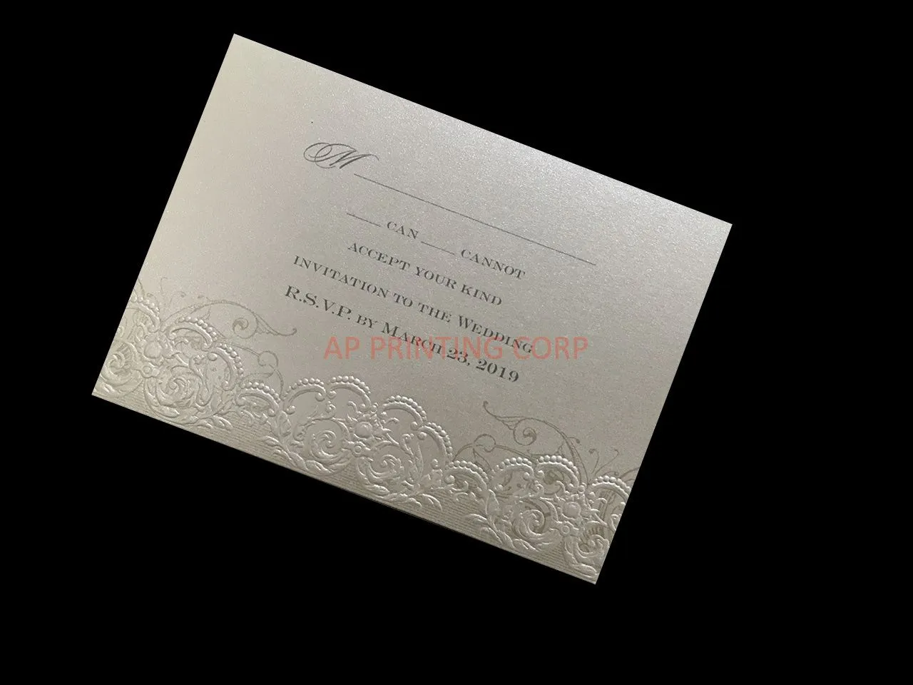 Rococo Romance [CC-41] Fancy Luxury Wedding Invitation