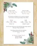 Christmas Pine Branches Simple Flat 5x7 Wedding Invitation