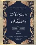 Gold Plated Leaves Simple Flat 5x7 Wedding Invitation