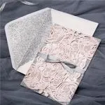 Gold Heart on Fairy Vine Laser Cut Wedding Invitation