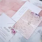 Graceful Lace Laser Cut Wedding Invitation