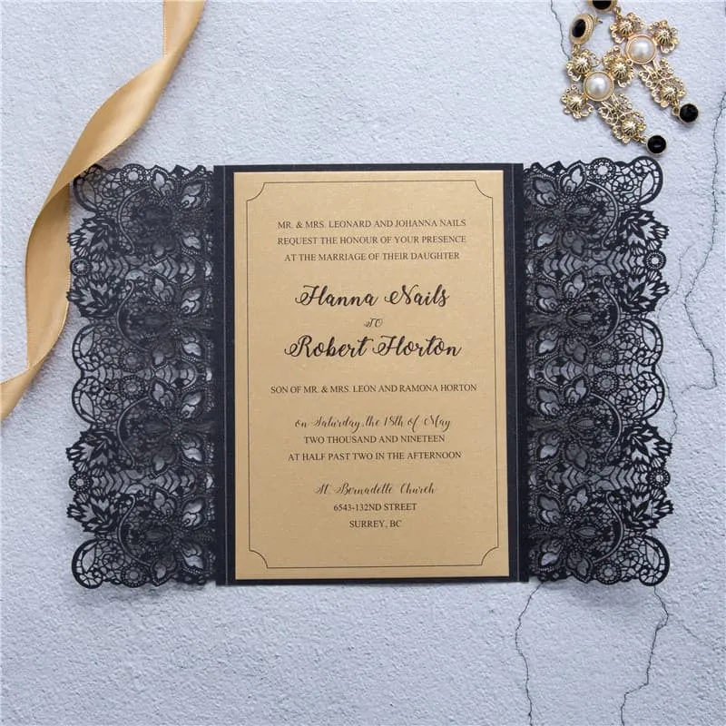 Laser Cut Template JP1 Wedding Invitation