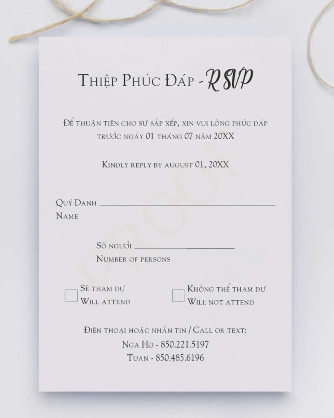 Elegant Simple Simple Flat 5x7 Wedding Invitation