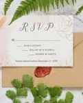 Pink Paint Strokes Simple Flat 5x7 Wedding Invitation