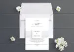 Simply Classic Spanish & English Elegant Wedding Invitation