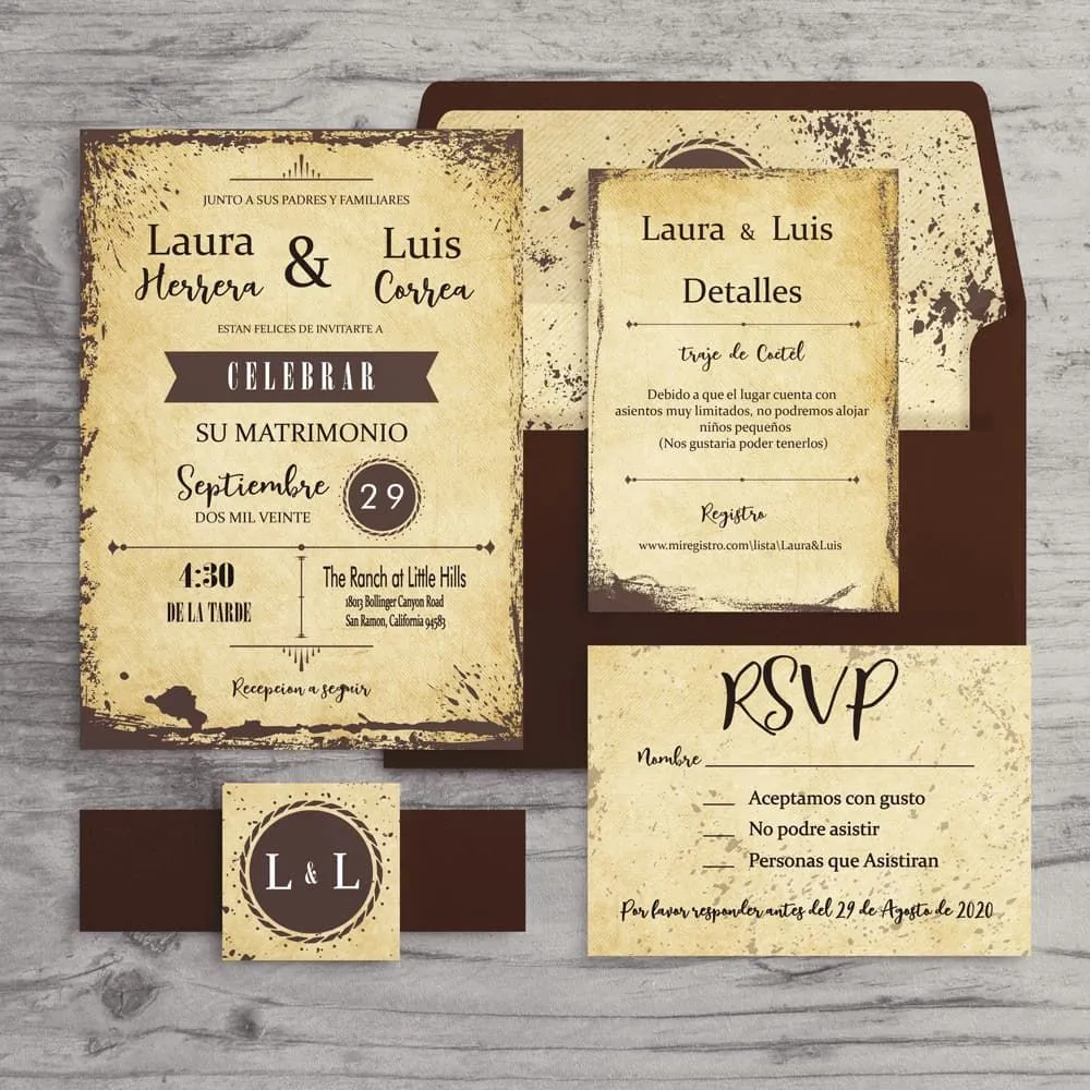 Rustic Chocolate Brown S/E Elegant