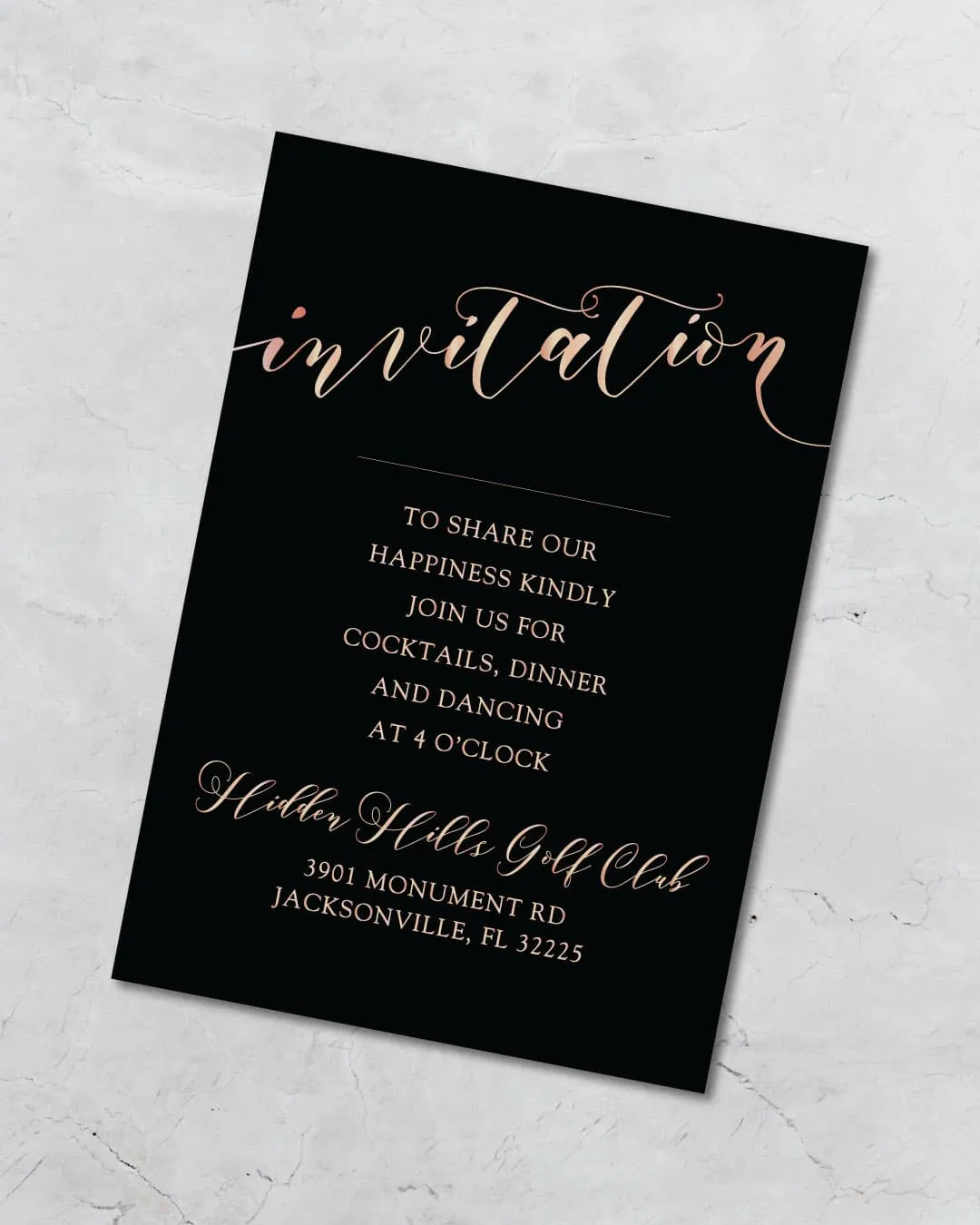 Enviable Galactic Pink Foil Wedding Invitation
