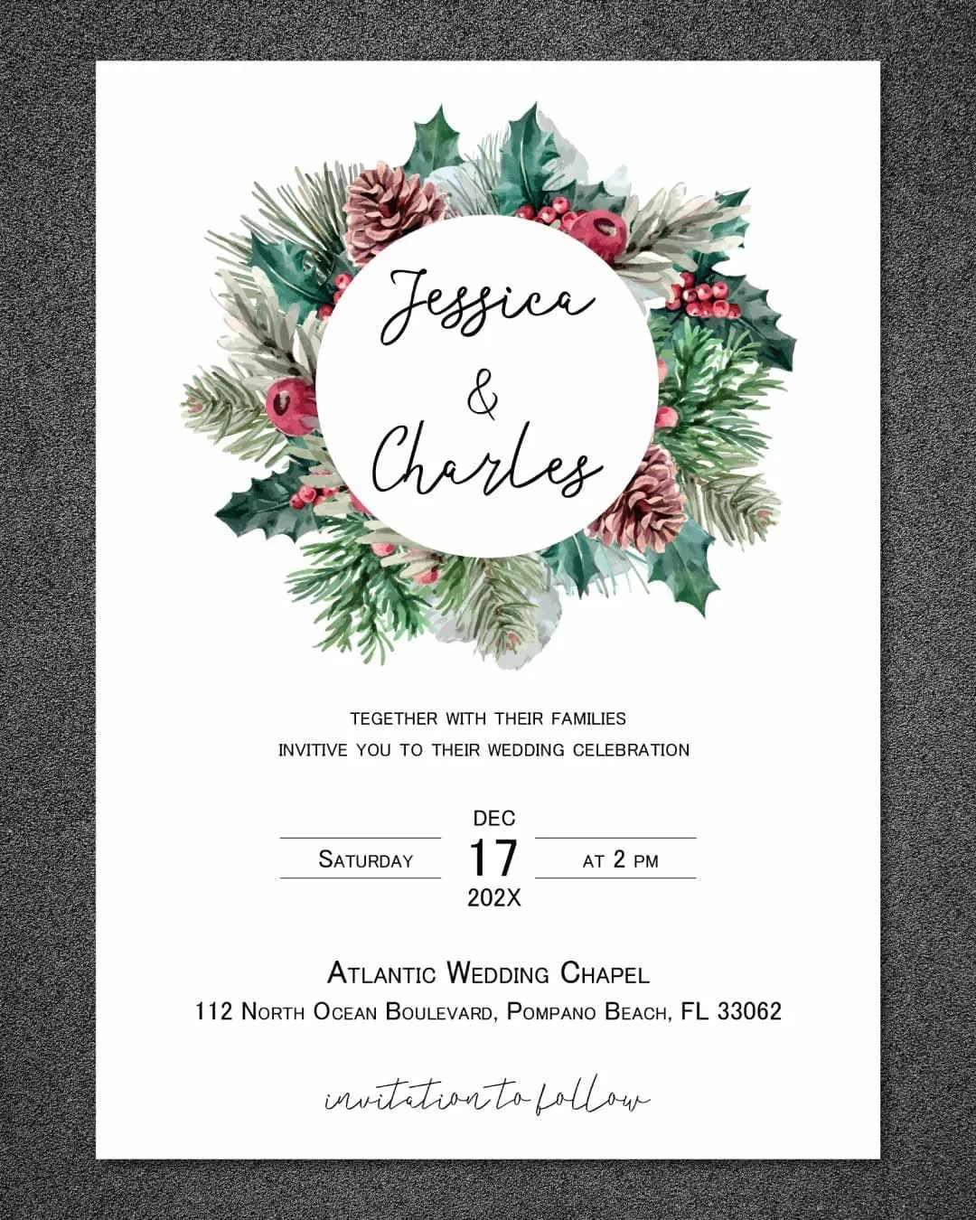 Classic Christmas Design Simple Flat
