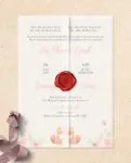 Animal and Floral Invitation Vellum Wrapped Vietnamese & English Wedding Invitation