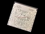 Exquisite Flower Laser Cut Wedding Invitation