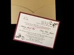 CL-SLIDER-57 N-M White Flowers, Lace Trims Laser Cut Wedding Invitation