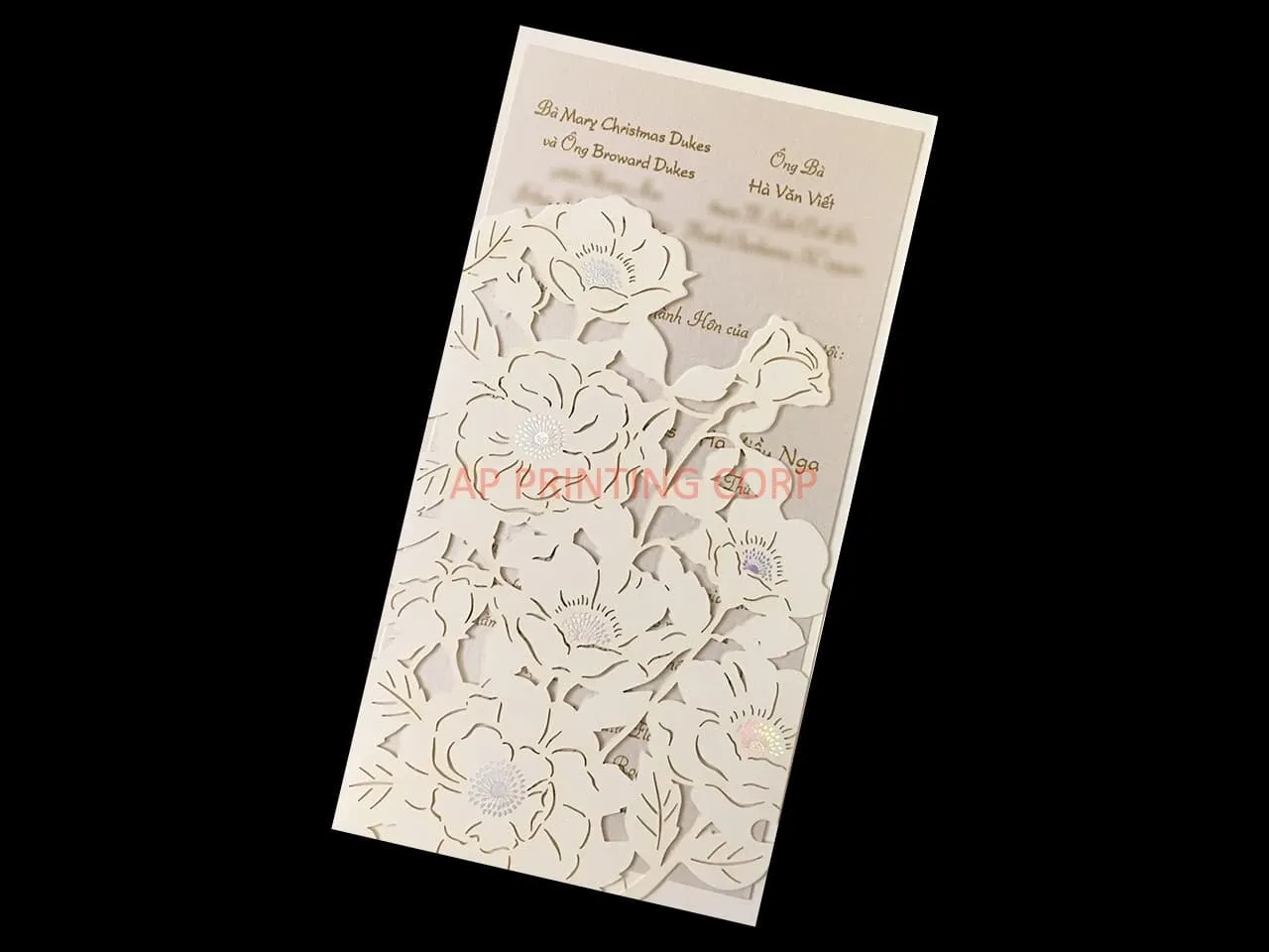 Gorgeous Lace Laser Cut Wedding Invitation