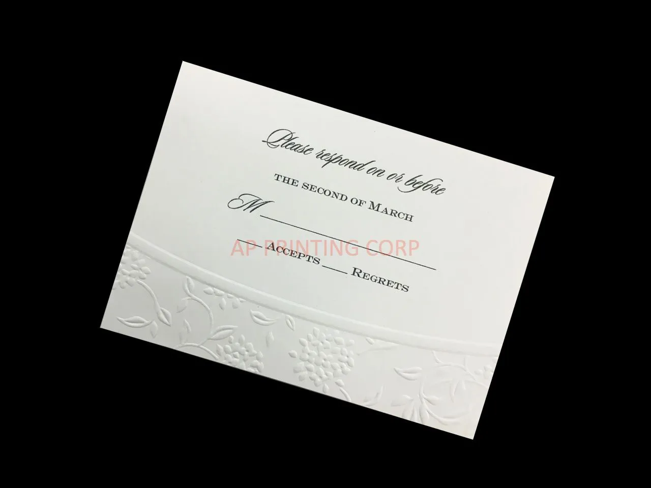 Flowers and Vines [CC-80] Fancy Luxury Wedding Invitation