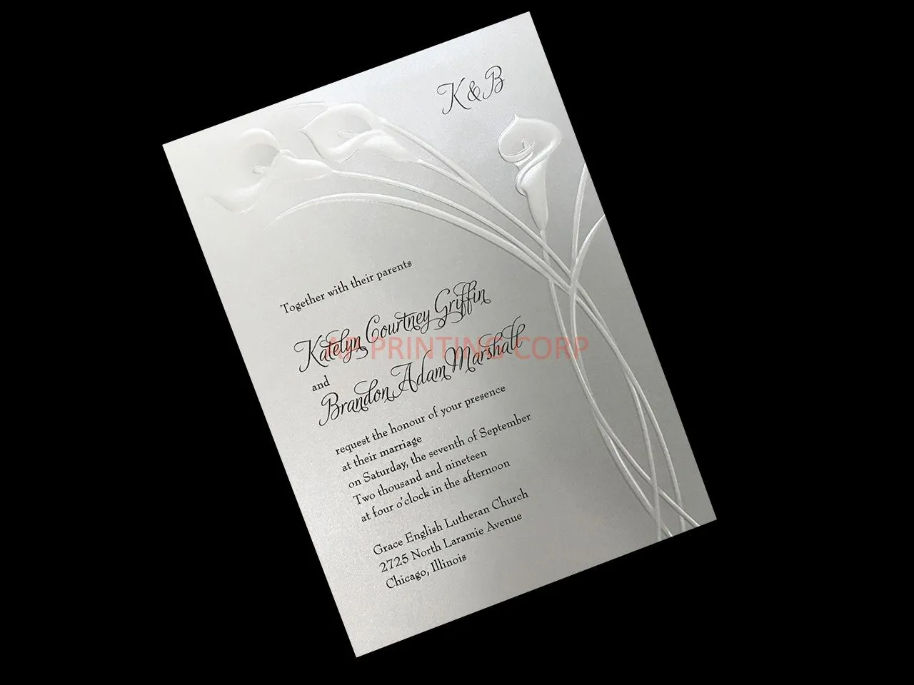 Classic Callas [CC-35] Fancy Luxury Wedding Invitation