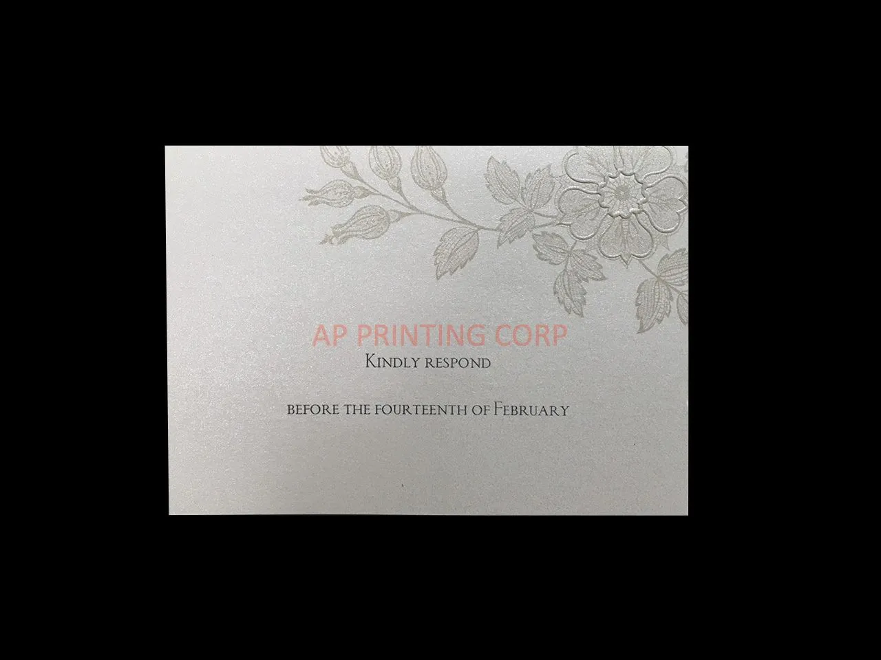 Flowers on Shimmer [CC-41] Fancy Luxury Wedding Invitation
