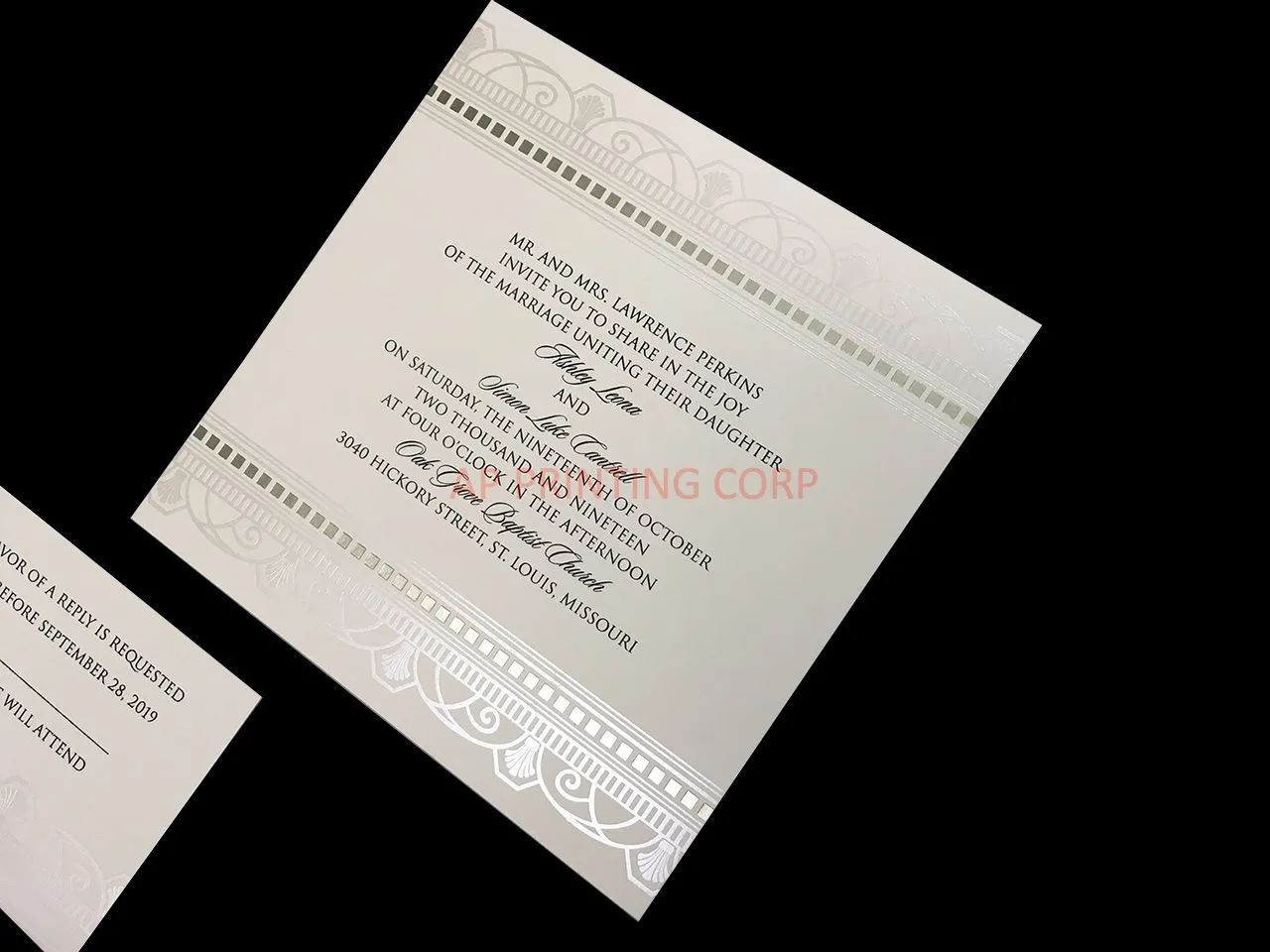 Decadent Deco [CC-67] Fancy Luxury Wedding Invitation