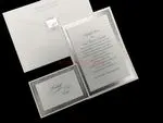 Silver Love Lace [CC-25] Fancy Luxury Wedding Invitation