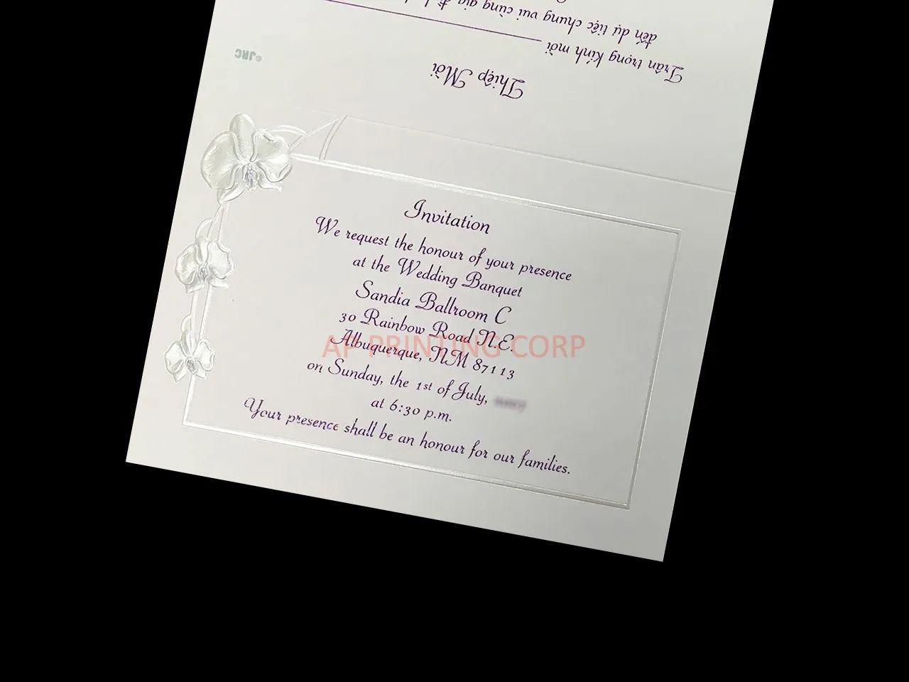 K778-Overlay [I-12] Vietnamese & English Wedding Invitation