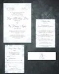 Frame Snowflakes Simple Flat 5x7 Wedding Invitation