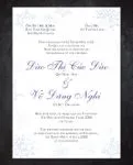 Frame Snowflakes Simple Flat 5x7 Wedding Invitation